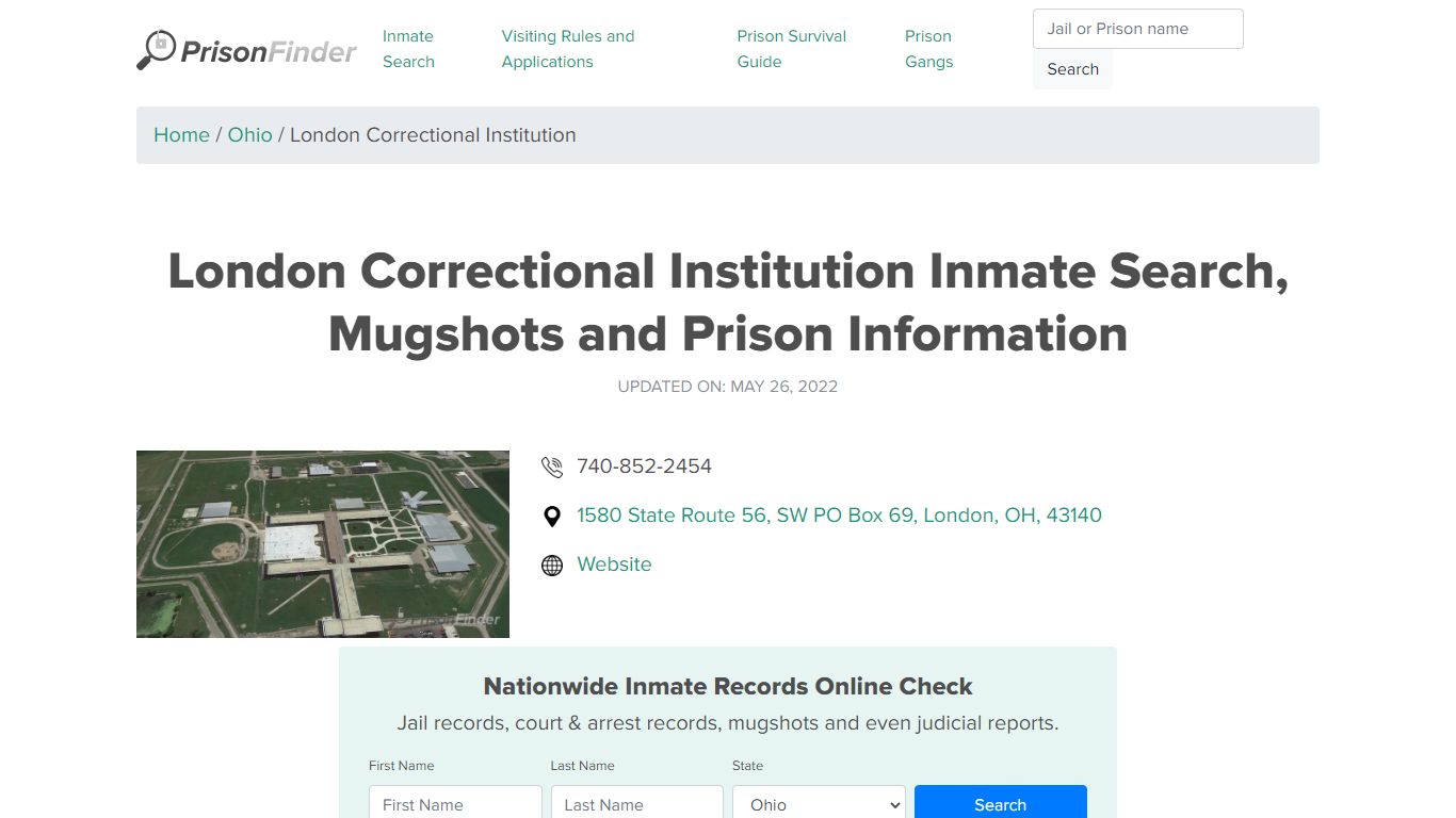London Correctional Institution Inmate Search, Mugshots ...